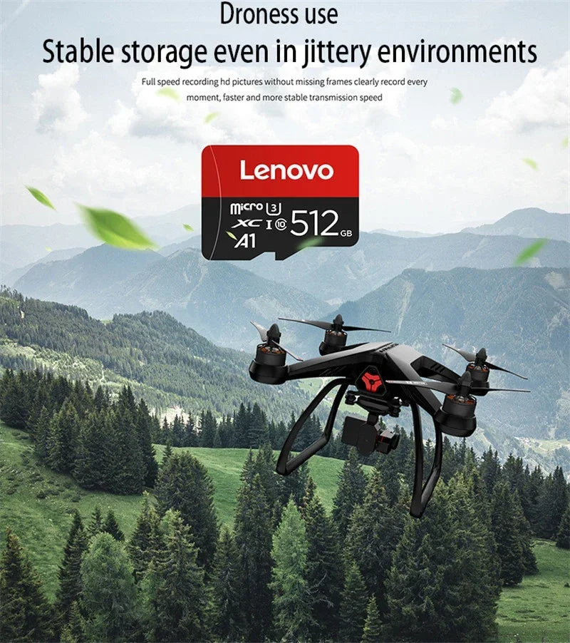 Lenovo 1TB Memory Micro Card Class 10 High Speed 4K Video TF Flash SD Cards 2TB 1TB 256GB 128GB TF Card for Phones Camera Drone