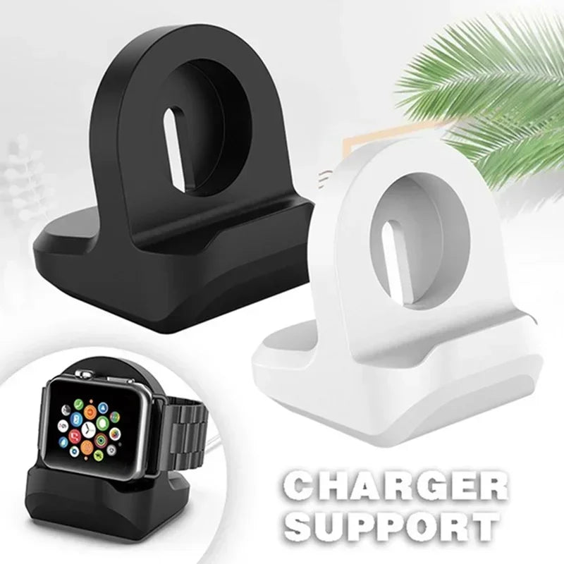 Desktop Silicone Watch Wireless Charger Stand Protective Cover For Apple Watch iWatch Charging Base Holder For Home Office Use