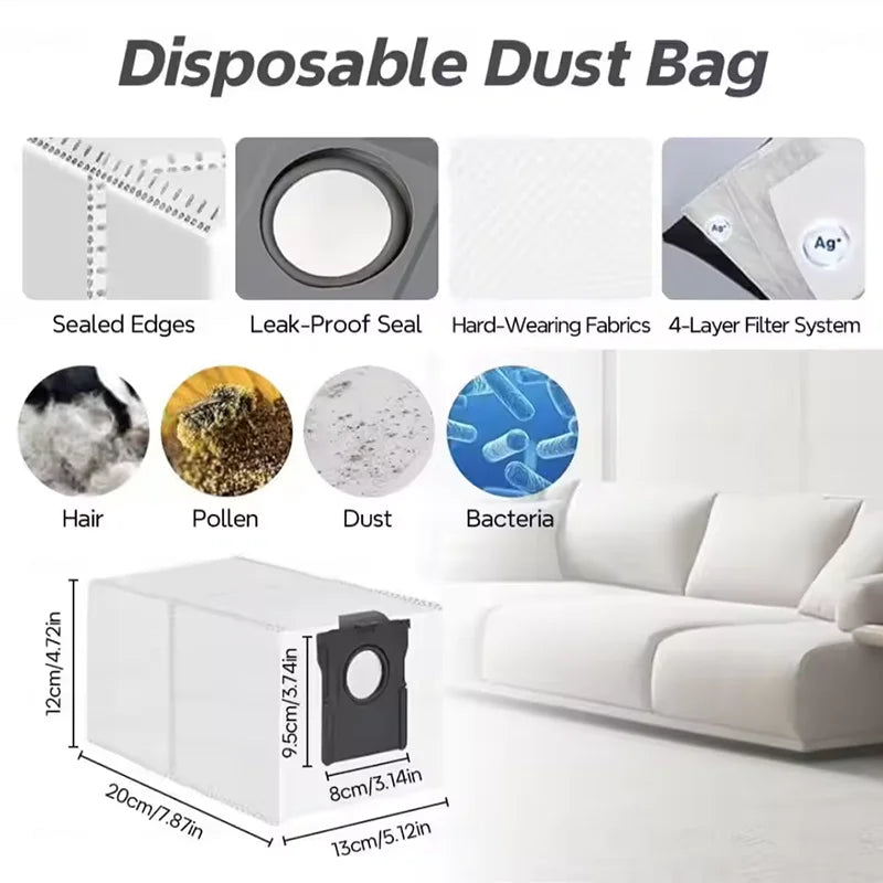 For Dreame L40 Ultra / X40 Ultra Vacuum Cleaner Accessories Main Side Brush HEPA Filter Mop Cloths Dust Bag Spare Parts