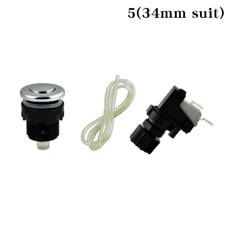 1Pcs 28/32/34mm Pneumatic Switch On Off Push Button For Bathtub Spa Waste Garbage Disposal Whirlpool