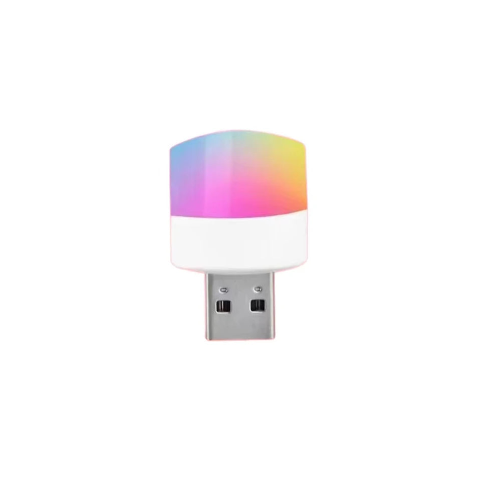 1Pcs/3Pcs Mini USB Night Light Eye Protection Book Reading Light USB Plug Power Charging LED Night Lamp Colorful Light for Party