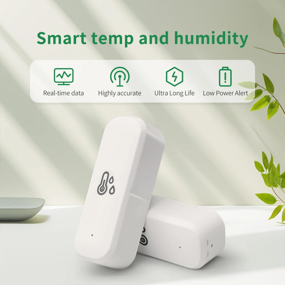 Smart Home 2.4G WIFI Temperature And Humidity Sensor Tuya APP Remote Control SmartLife Work With Alexa Google Assistant