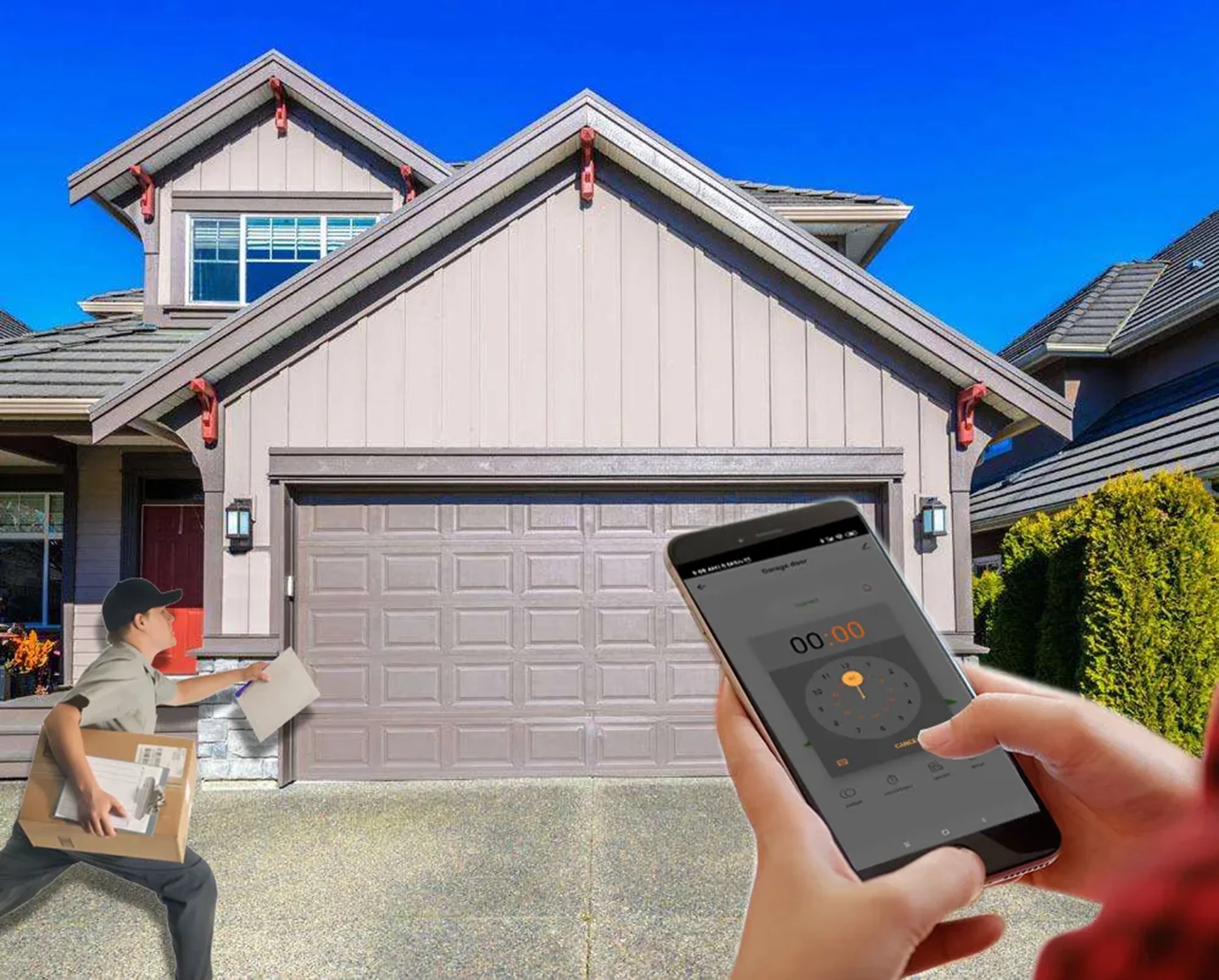 Smart Garage Door Opener Remote Control via Mobile Phone with Tuysmart Smartlife APP One Step Transformation for Smart Home Aut