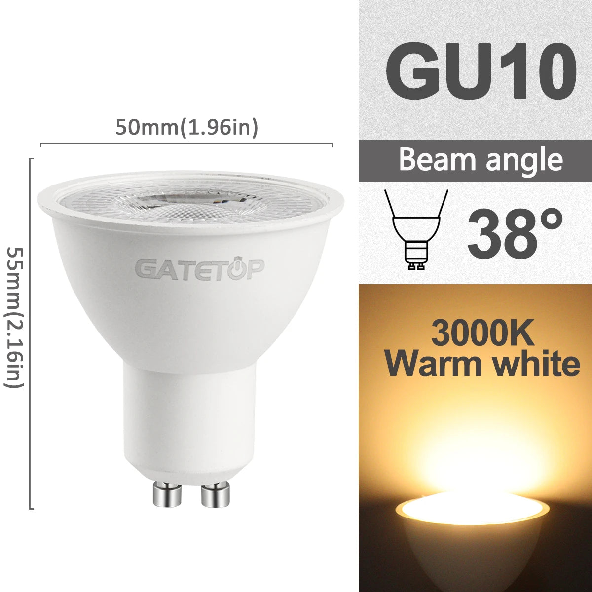5/8/10/12pcs Dimmable GU10 Led Spotlight 220V Warm light 3000K 4000K 6000K Dimming Bulb Replace 50W halogen lamp home derection