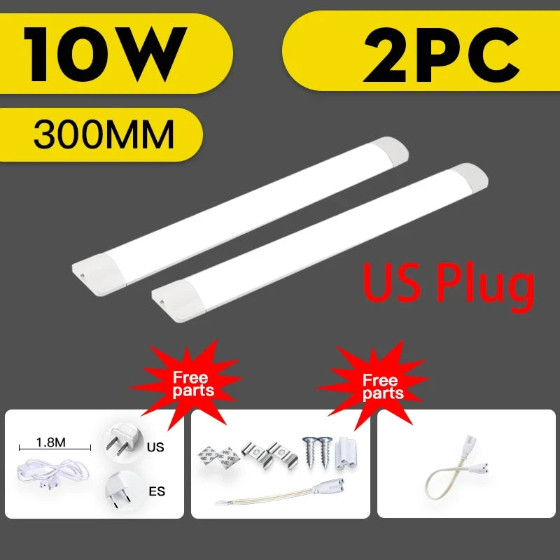 Led Tube Light 85-265v 10W 20W Led Bar Lamp 30/50CM Tube Ceiling Wall Lamps Home Indoor Lighting Fixture For Kitchen Bedroom