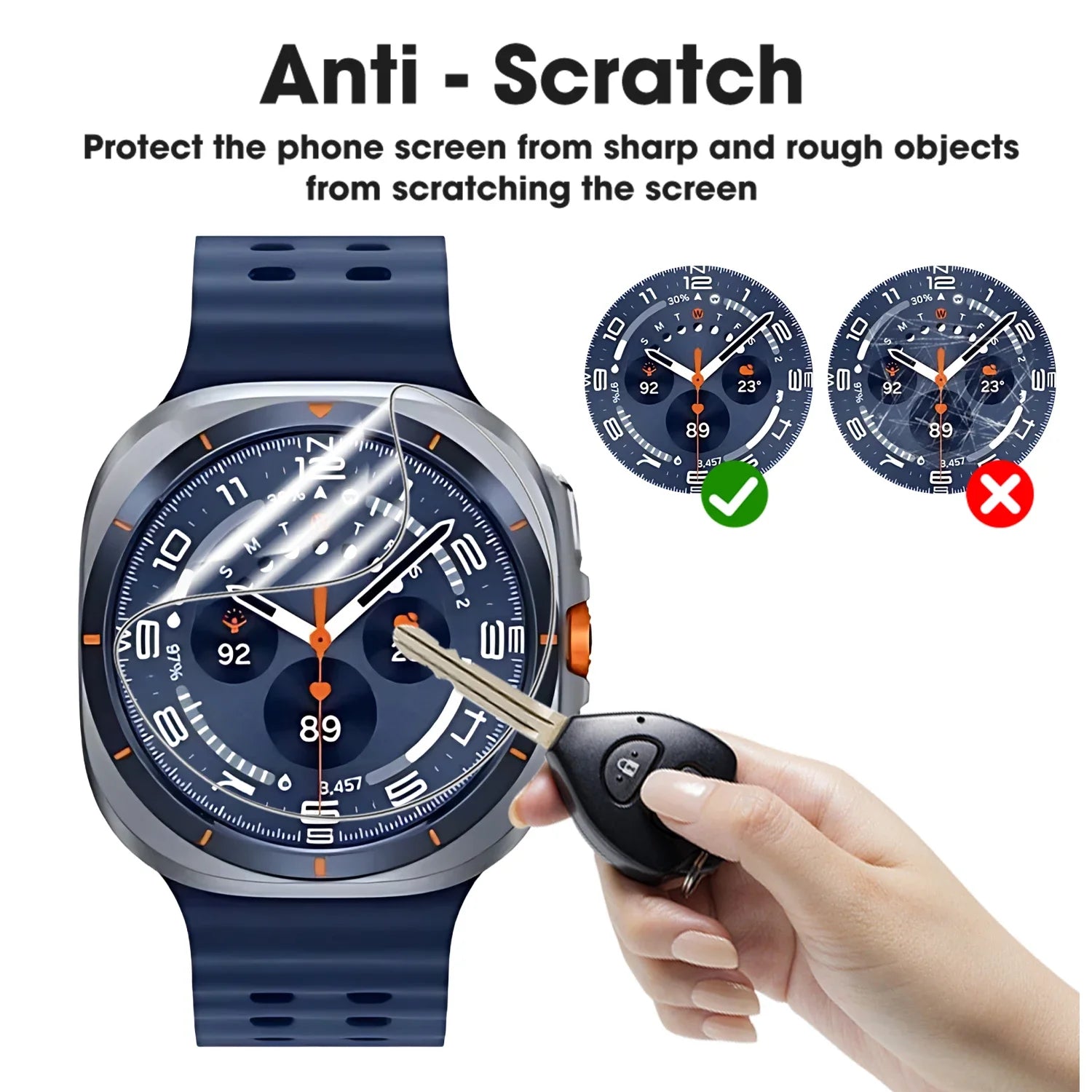 Soft TPU Protective Film for Samsung Galaxy Watch 8 40mm 44mm Smartwatch Screen Accessories Not Glass for Galaxy Watch 8 Classic