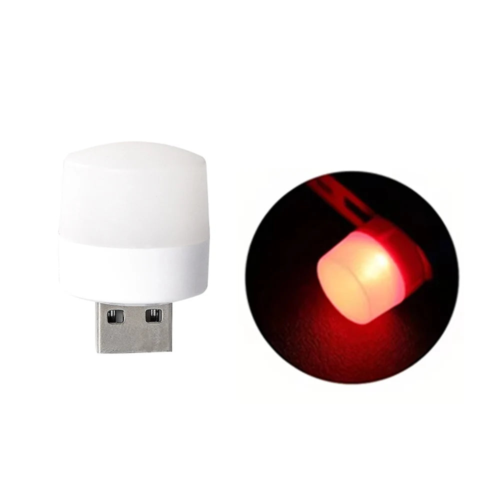 1Pcs/3Pcs Mini USB Night Light Eye Protection Book Reading Light USB Plug Power Charging LED Night Lamp Colorful Light for Party