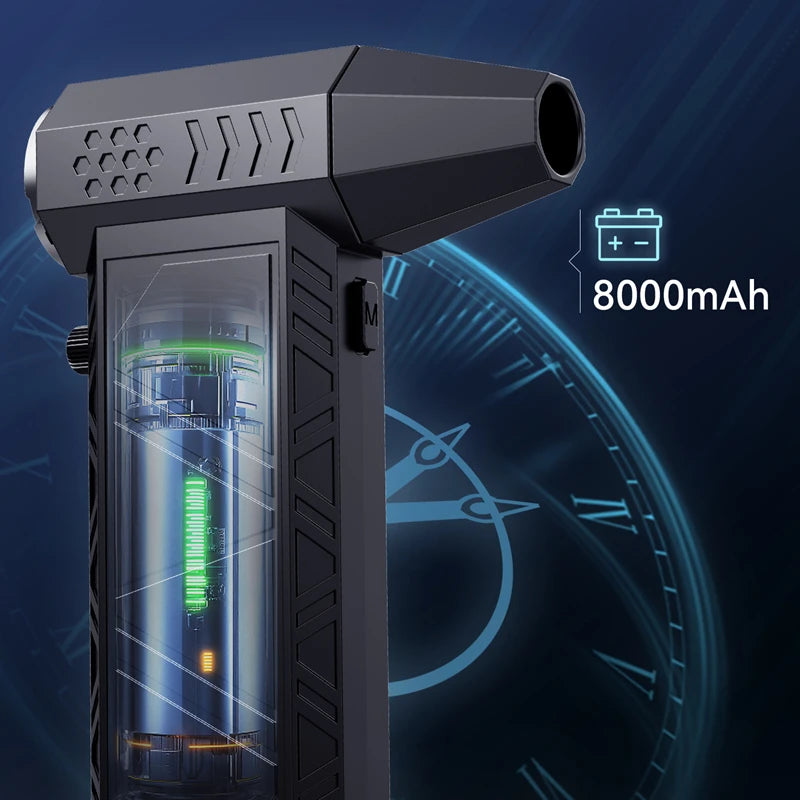Violent Fan 350000RPM Powerful Air Blower Vacuum Dust Cleaner Charging Strong Winds 58m/s Brushless Turbo Jet Blower Dry