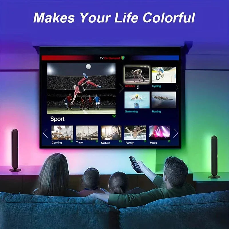 Music Sync LED Night Light Bars RGB Atmosphere Lamp With Remote Control For Gaming TV Bedroom Decoration Desktop Lamps
