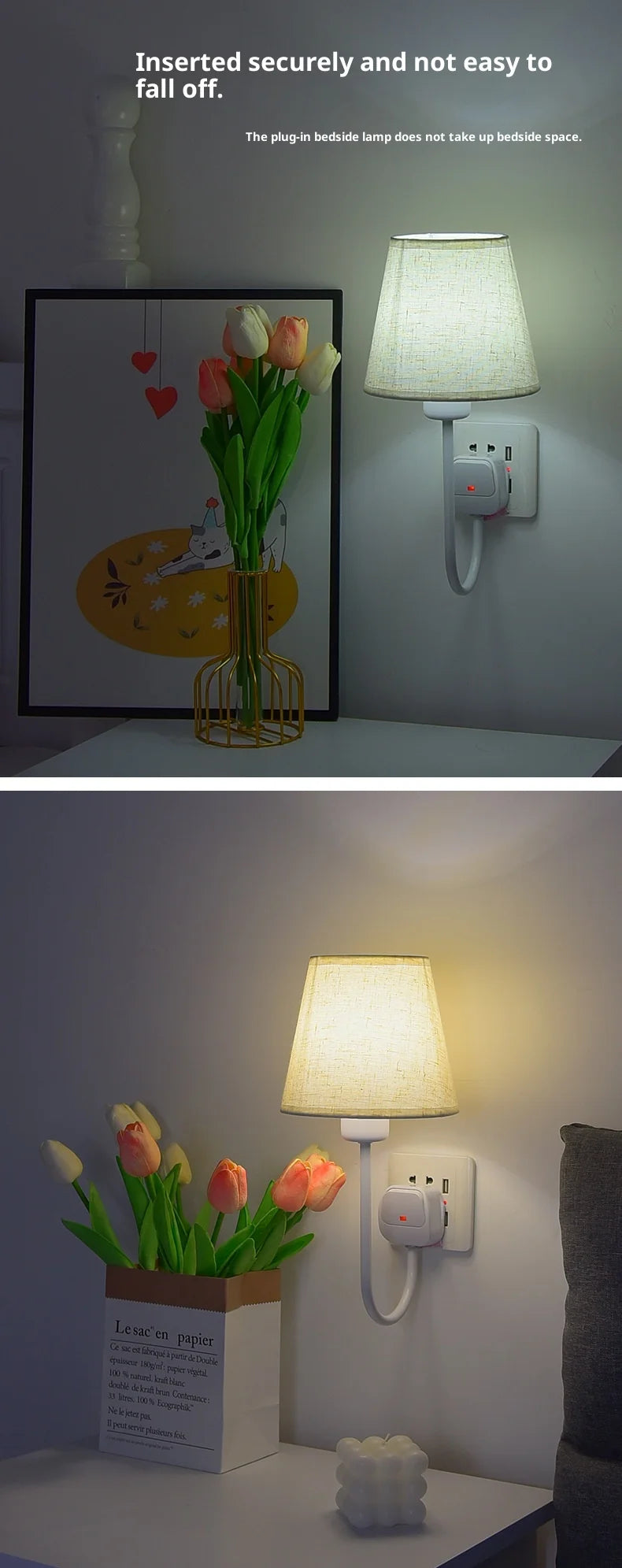 Remote Control Led Night Light Plug-in Eye Protection Sleep Soft Light Confinement Baby Feeding Wall Lamp Bedroom Bedside Lamp