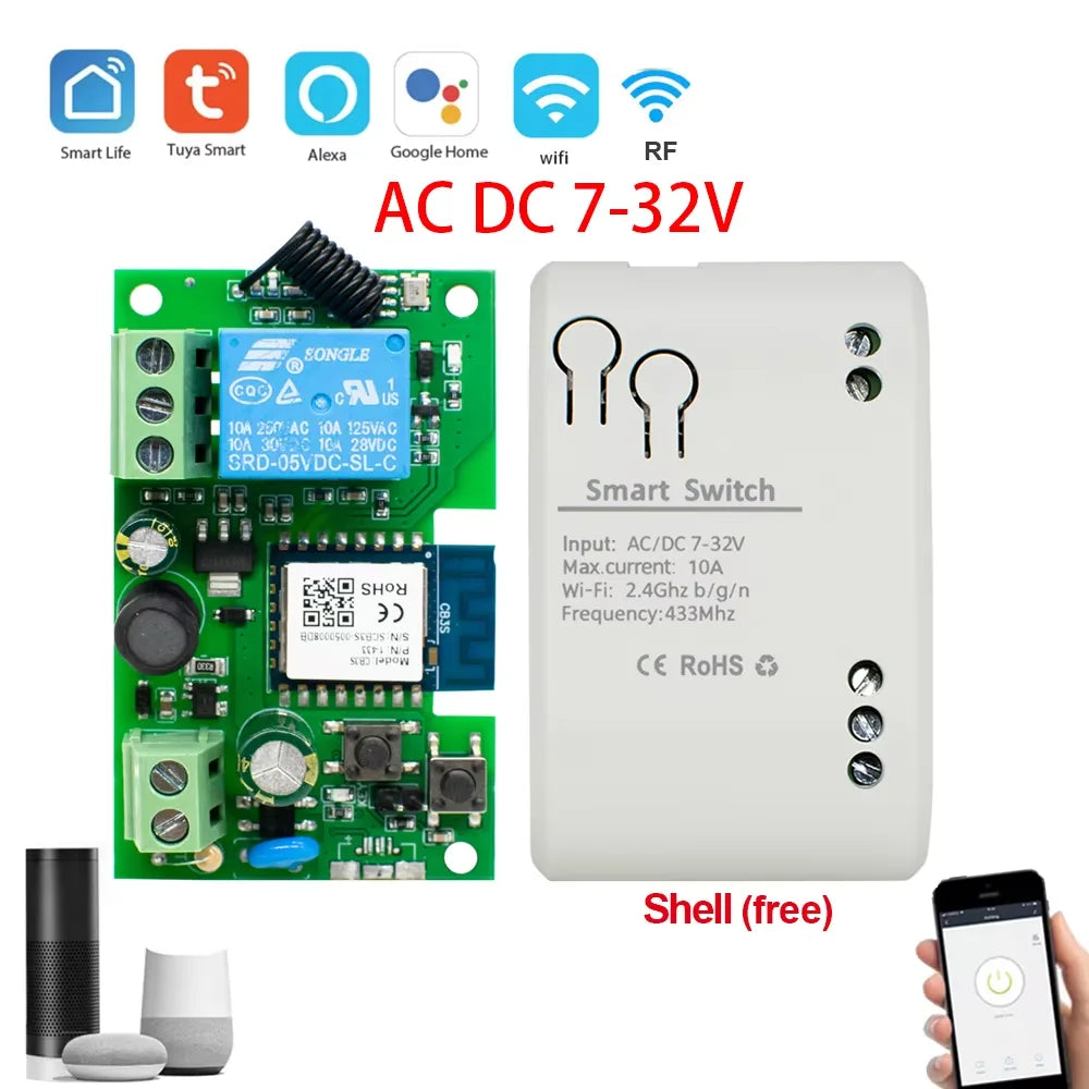 Tuya WiFi Smart Garage Door Opener Switch Sliding Gate Controller Work With Alexa Echo Google Home SmartLife APP Remote Control