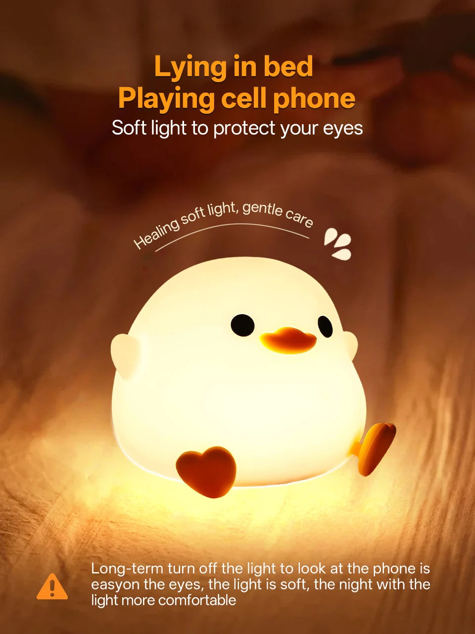GGbingo Rechargeable Night Light LED Cartoon Animal Silicone Lamp for Kids Touch Sensor Timer USB Children's Room Dec