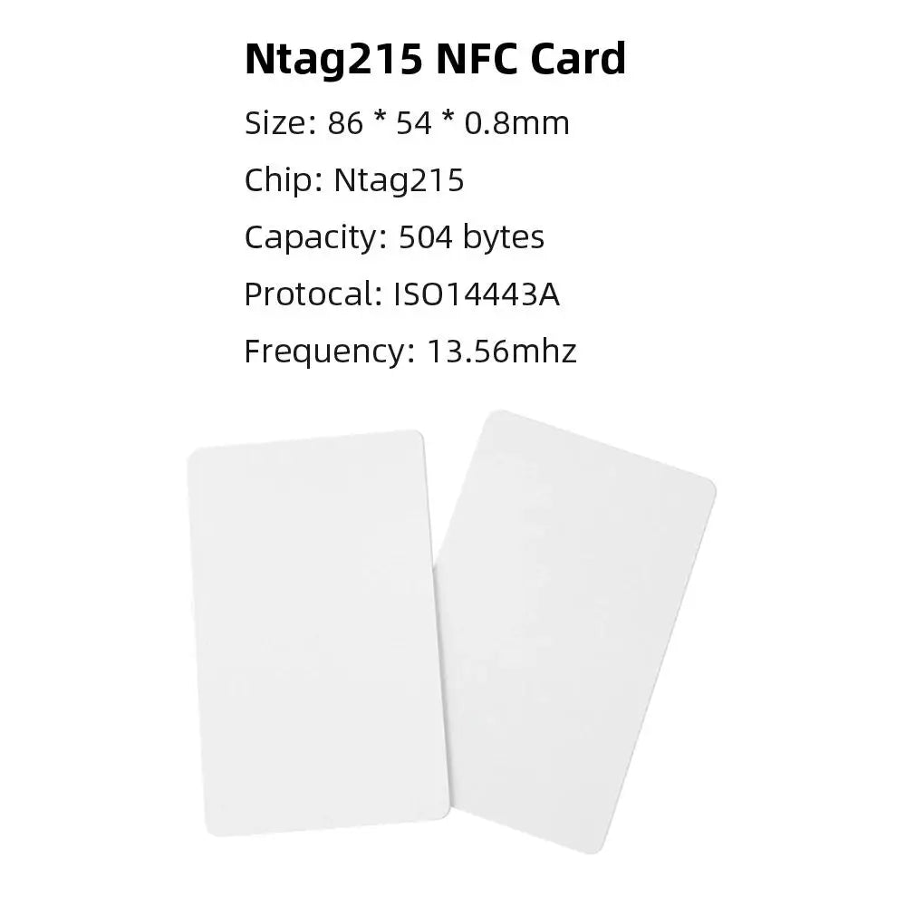10Pcs NTAG215 Blank NFC Game Production Copy PVC Tags 13.56MHz TagMo RFID Phone personal automation shortcuts 504 Bytes  Card