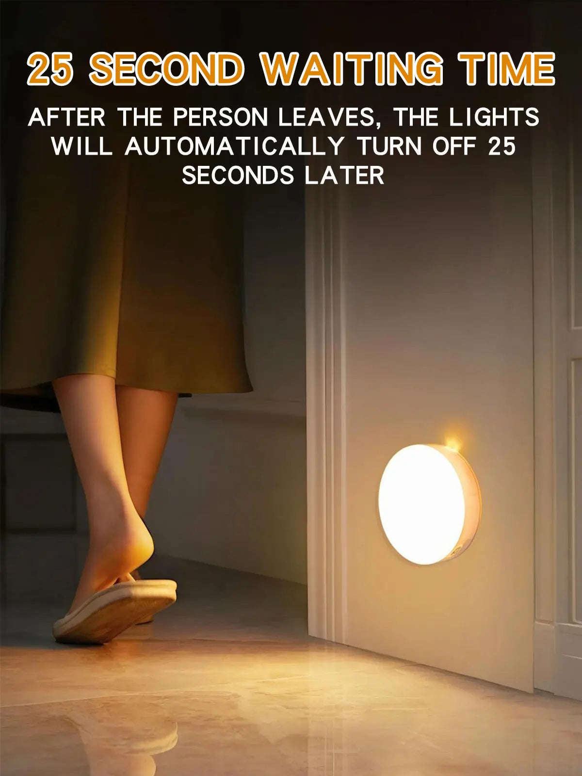 LED Night Light Smart Human Body Sensor with Digital Sensor Head Magnetic Suction Wireless-Use Eye Protect Night Lamp