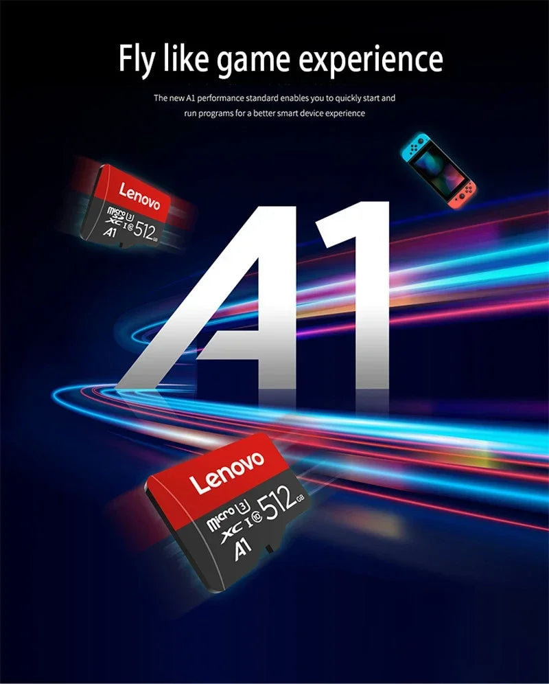 Lenovo 1TB Memory Micro Card Class 10 High Speed 4K Video TF Flash SD Cards 2TB 1TB 256GB 128GB TF Card for Phones Camera Drone
