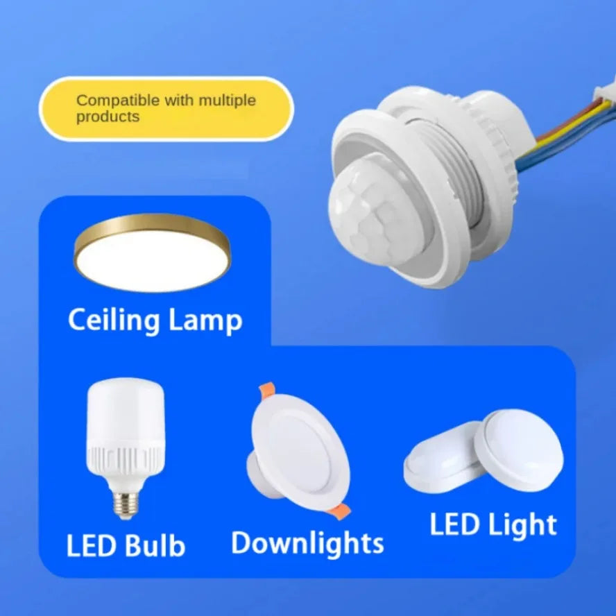 PIR Sensor Light Switch Detector Smart Switch LED 110V 220V PIR Infrared Motion Sensor Switch Auto on Off with Adjustment