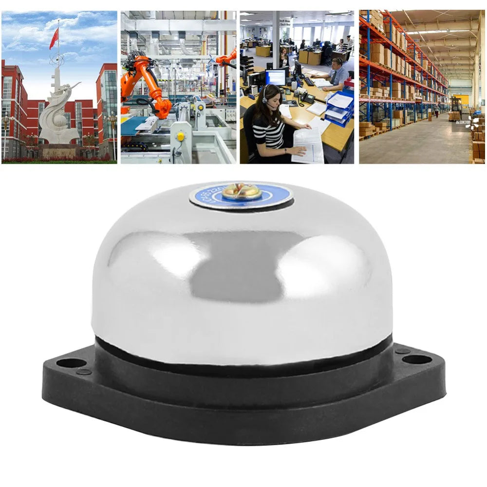 Time Signal 2 Inch Electric Bell Stainless Steel No Spark Fire Alarm Gong Inner Strike Type 220V 5W Electric Ring Home
