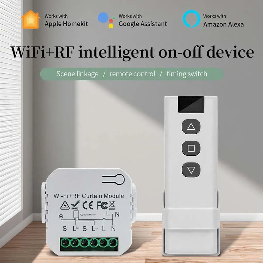 Tuya WiFi Smart Curtain Switch Controller Shutter Shutter Motor Control Smart Life APP Control Alexa Google Home Voice Control