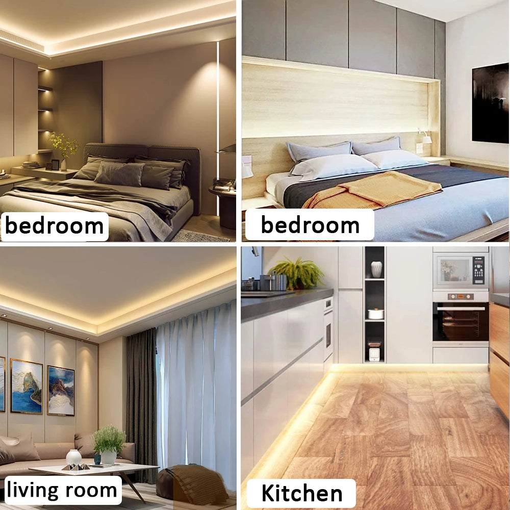 220V Led Strip High Brightness COB LED Strip 220V Flexible Ribbon for Room Bedroom Kitchen Lighting