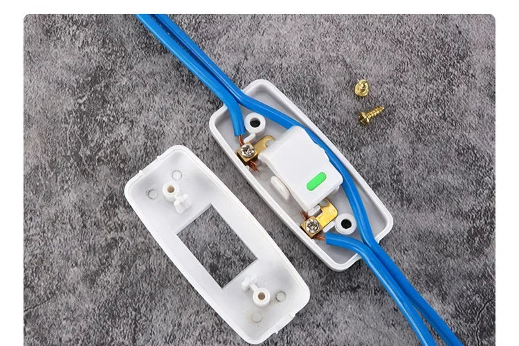 Boat Shape Switch Home Light Switches Classic White Inline On/Off Table Lamp Switches Wires Cable Switches Electrical Accessorie