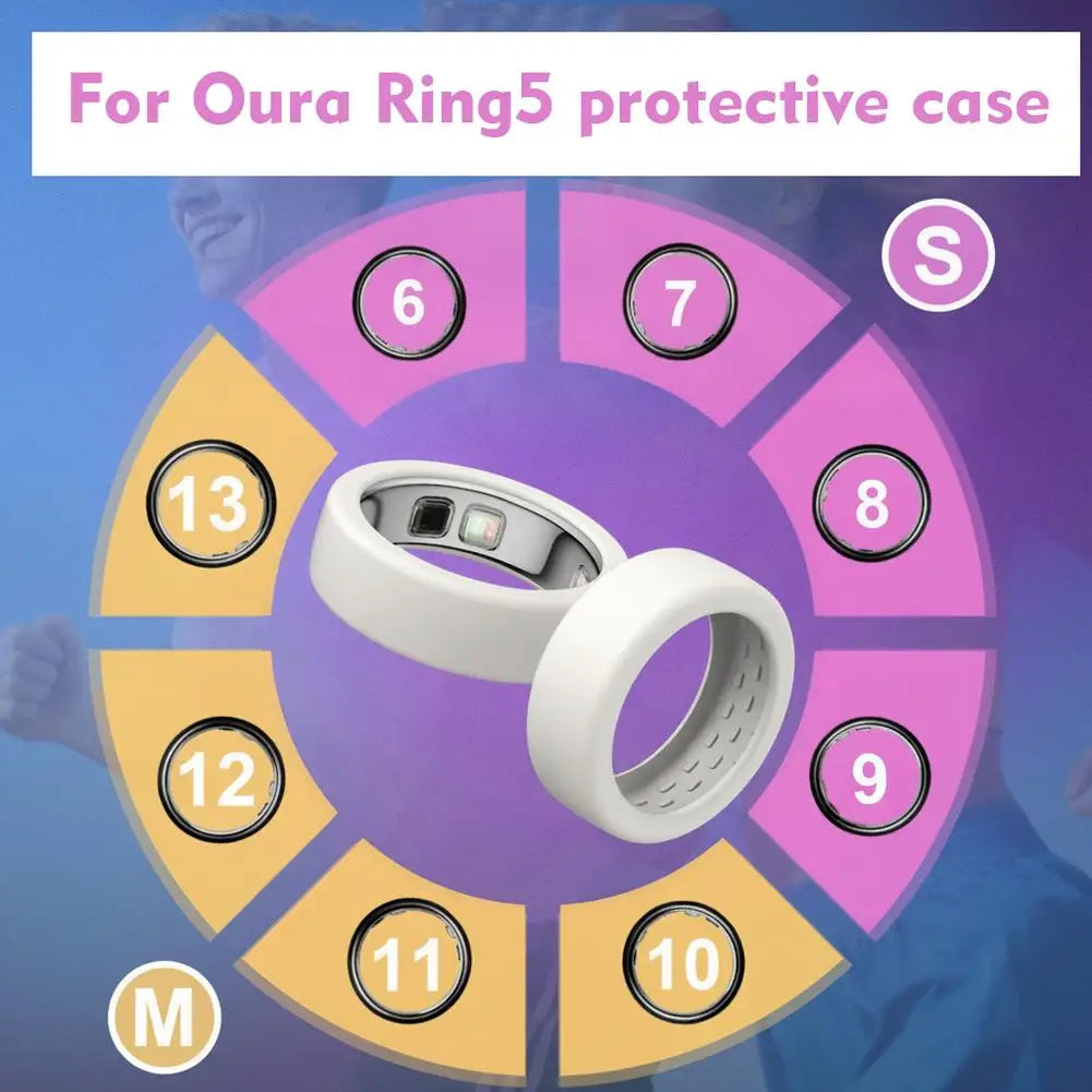 Silicone Ring Cover for Oura Ring 5 4th Generation Protective Case Compatible with Samsung Smart Ring
