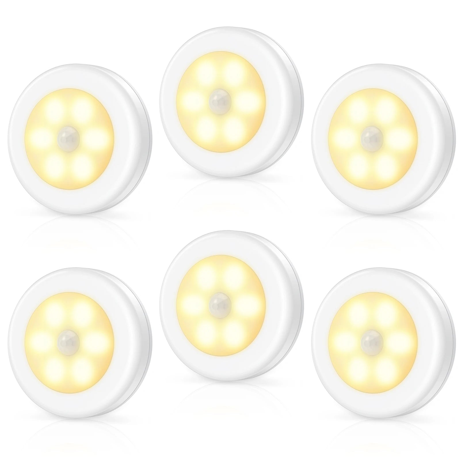 AMIR Upgraded Motion Sensor Light Cordless Battery-Powered LED Night Light Stair Lights Wall Lights for Hallway Bedroom Kitchen