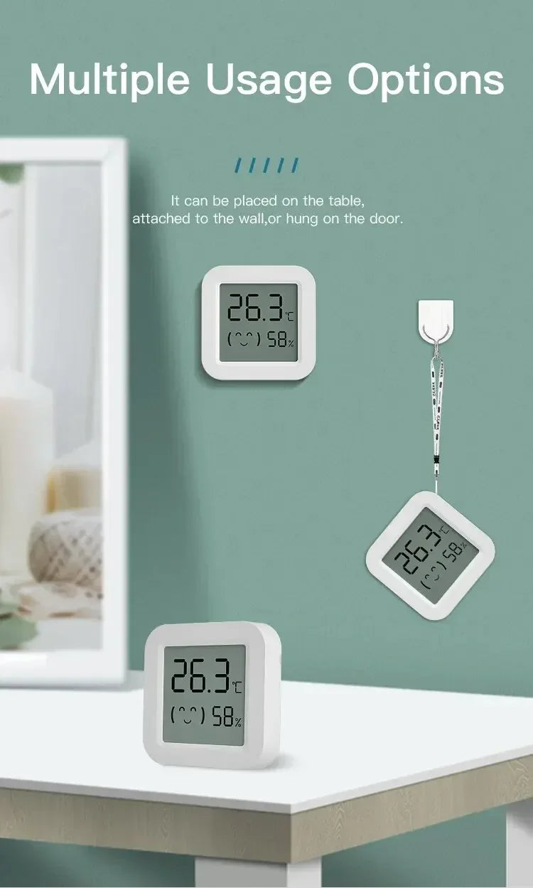 Tuya Zigbee2MQTT Thermometer Hygrometer Sensor Temperature Humidity Sensor Require Hub work with Tuya Smart Alexa Yandex ZHA