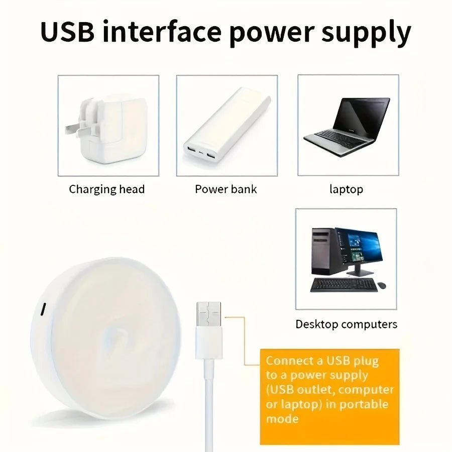 1pc Motion Sensor Night Light - Wireless LED Detector Lamp for Bedroom, Staircase, Closet, and Room Decor-
