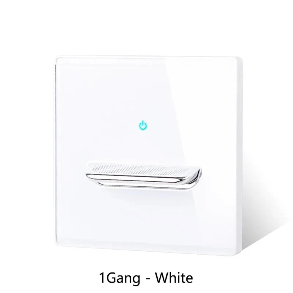 Glass Touch Switch Tempered Crystal Panel 1/2/3/4 Gang Wall Light Switches Sensitive LED Backlight Metal Push Button 110V 220V