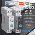TUYA WIFI Smart Circuit Breaker Power Metering 1P 63A DIN Rail for Smart Home wireless Remote Control Smart Switch by APP ATELE