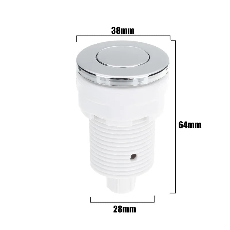 Pneumatic Switch On Off Push Air Switch Button 28mm/32mm/34mm For Bathtub Spa Waste Garbage Disposal Whirlpool Switch