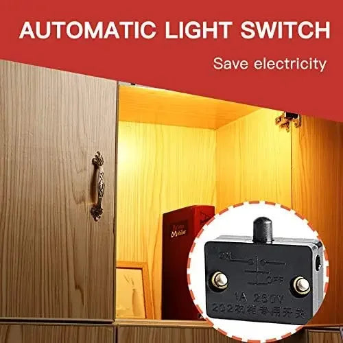 Wholesale Automatic Reset Cabinet Light Control Switch Wardrobe Closet Pantry White Black Normally Closed Lamp On Off Switch