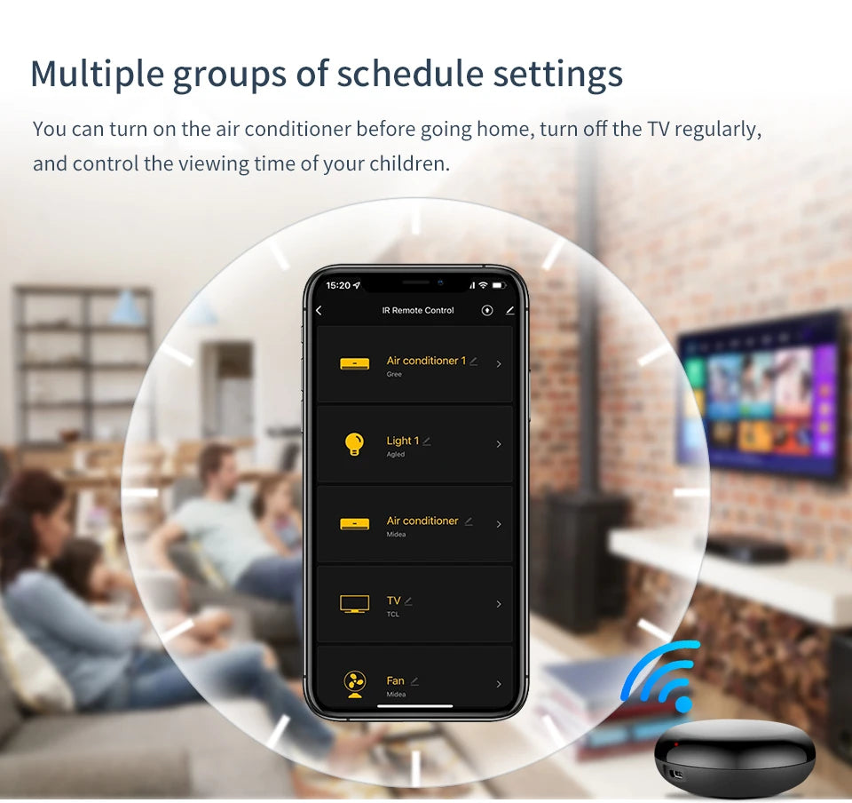 Tuya WiFi IR Control Hub Remote Control Smart Home Remote Universal Infrared Controller For Air Conditioner With Google Alexa
