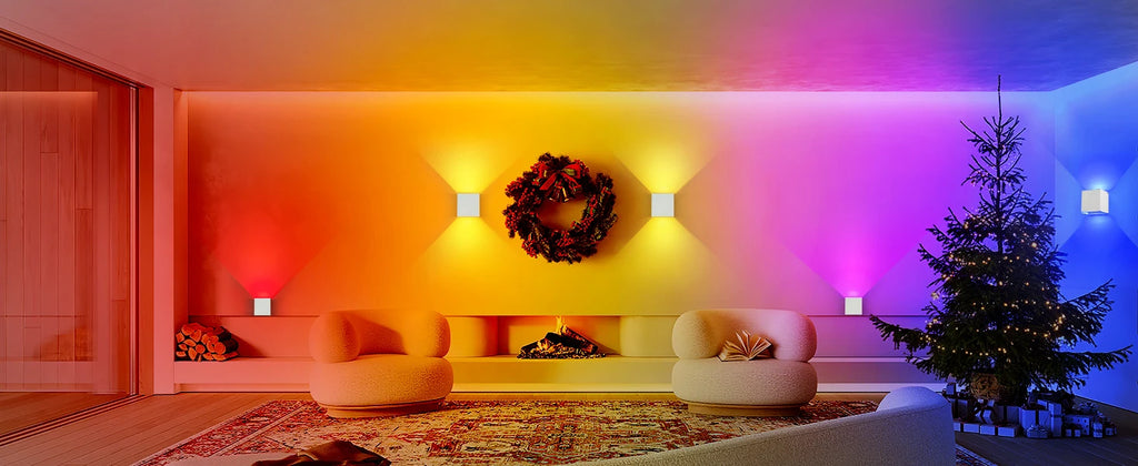 Tuya Outdoor LED Wall Lamp Smart Life APP Control Adjustable Angle RGBCCT Wall Lights,Work with Alexa Google Home