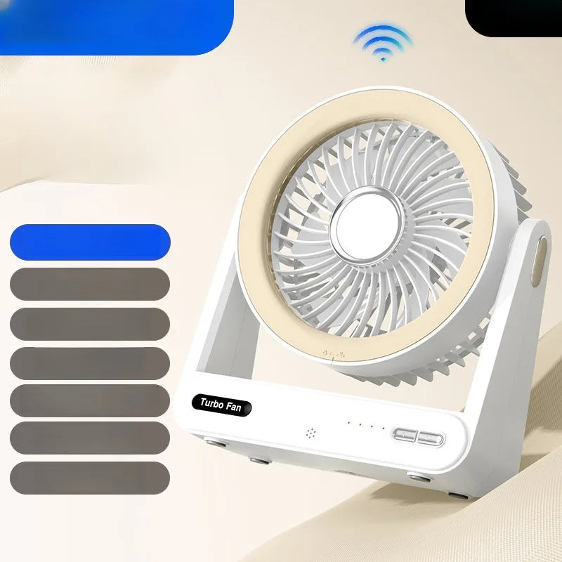 Smart Voice Control Desk Fan with Timer Wall Mountable Mini Circulation Fan for Home and Office Use