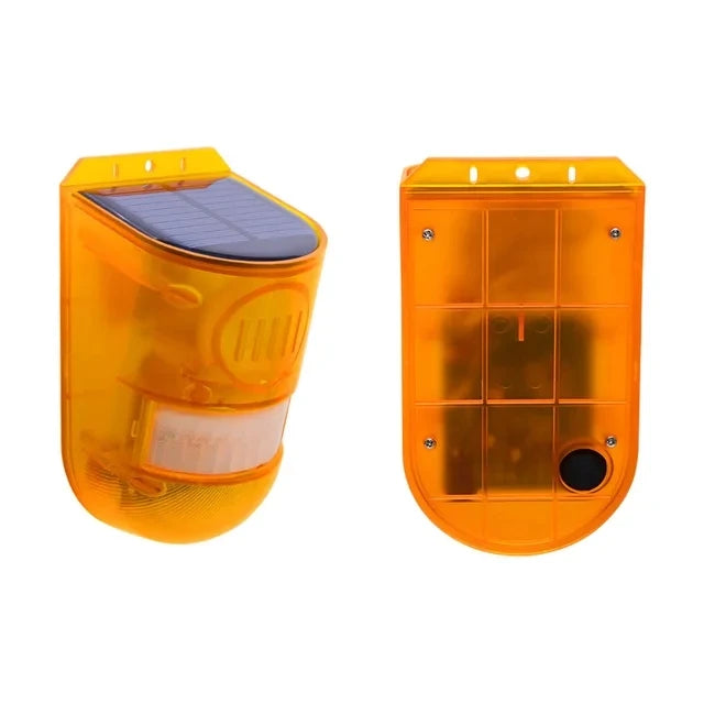 Solar Infrared Motion Sensor Alarm Motion Detector Siren Strobe With 110db Siren Strobe Light Home Garden Security Alarm System