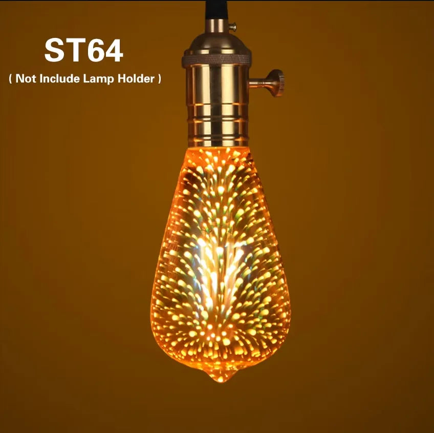 G125 G80 E27 Bulb Night Light Star Fireworks Effect table Lamp Decoration Bulb bedside Home Room Decor Light Luminaria 110V 220V