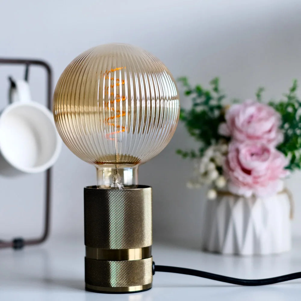 TIANFAN Edison Led Bulb E27 Fitting 4W Dimmable Ripple Glass Amber Color 2000Kevin Warm Speciatly Decorative Light Bulb
