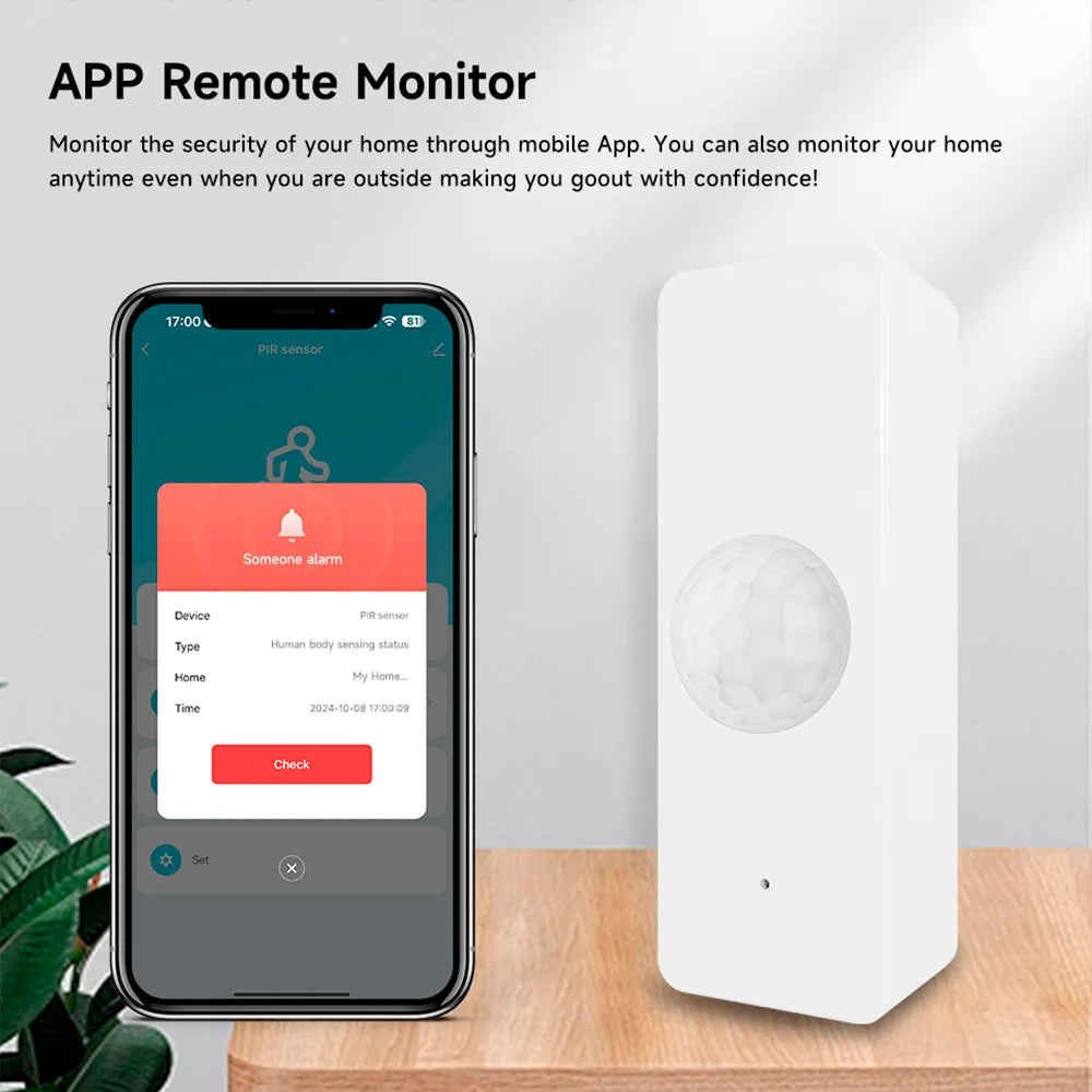 Tuya Smart Home WiFi Zigbee PIR Motion Sensor Infrared Detector Security Alarm APP Notification Works With Alexa Google