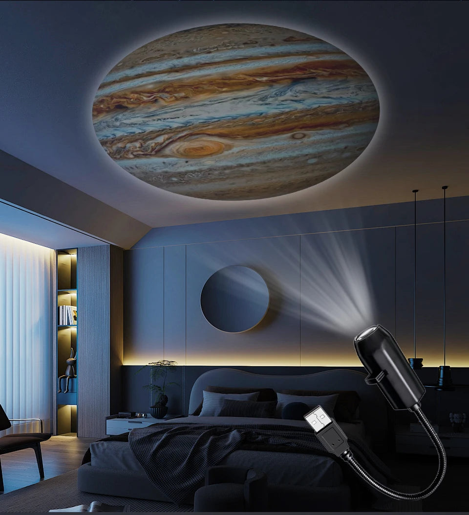 5V USB Direct Insertion Projection Light Planet/Halloween Theme Replacement Light Strip Indoor Ceiling Decorate Projection Light