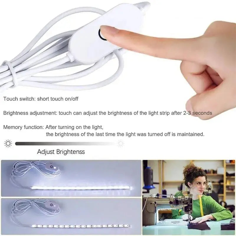 2835 LED Strip Light Touch Sensing 5V USB LED Flexible Lights Tape Ribbon Backlight For Room Cabinet Sewing Machine Lighting