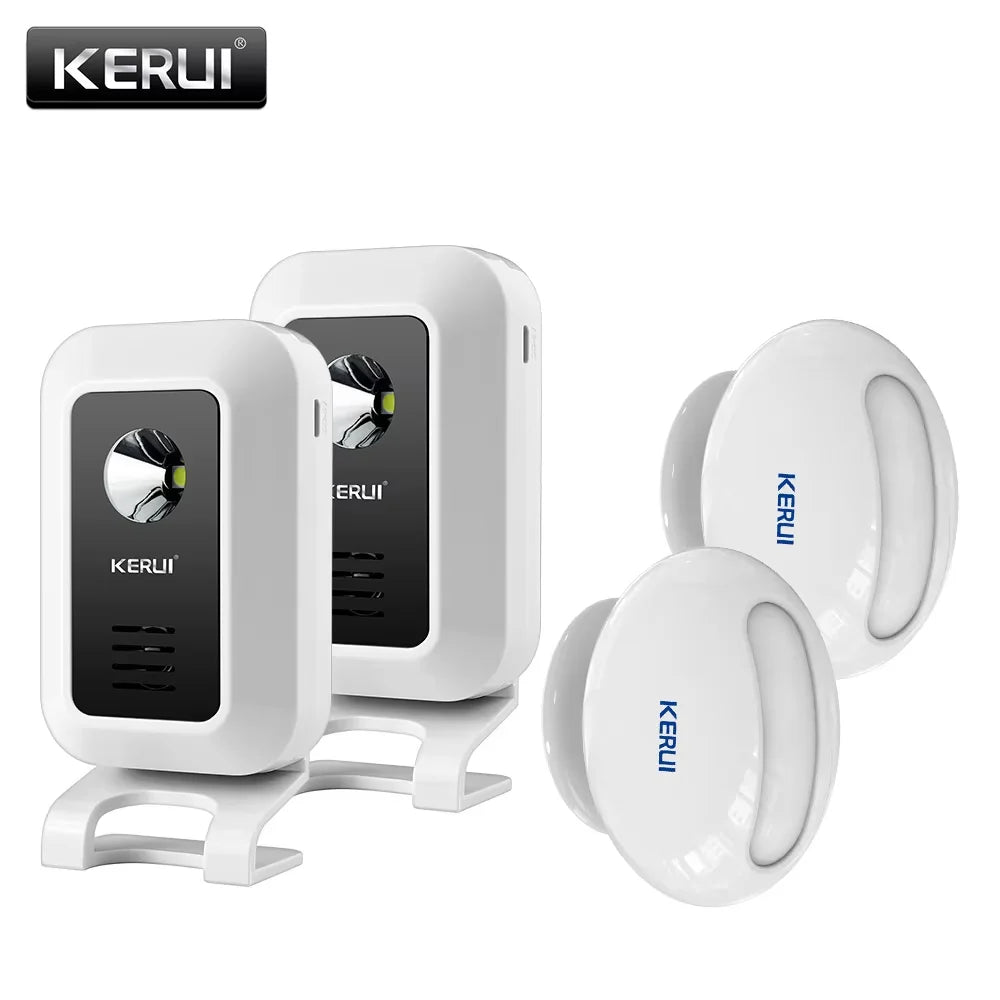KERUI Wireless Welcome Chime Bell Motion Sensor Detector Security Alarm 32 Songs Doorbell Smart Home LED Night Light Store Shop