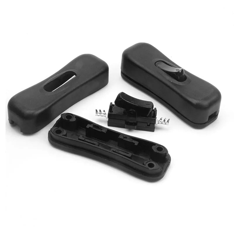 304 Led Light Bulb Halfway Rocker On Off Push Button AC Power Cable Switch Connector Online Switch White Black Transparent A2