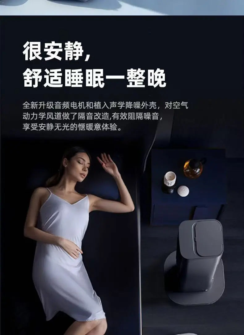 【Cool & Warm Air Cooler】: Smart Voice-Controlled, Water-Cooled Tower Fan with Cooling & Heating Functions