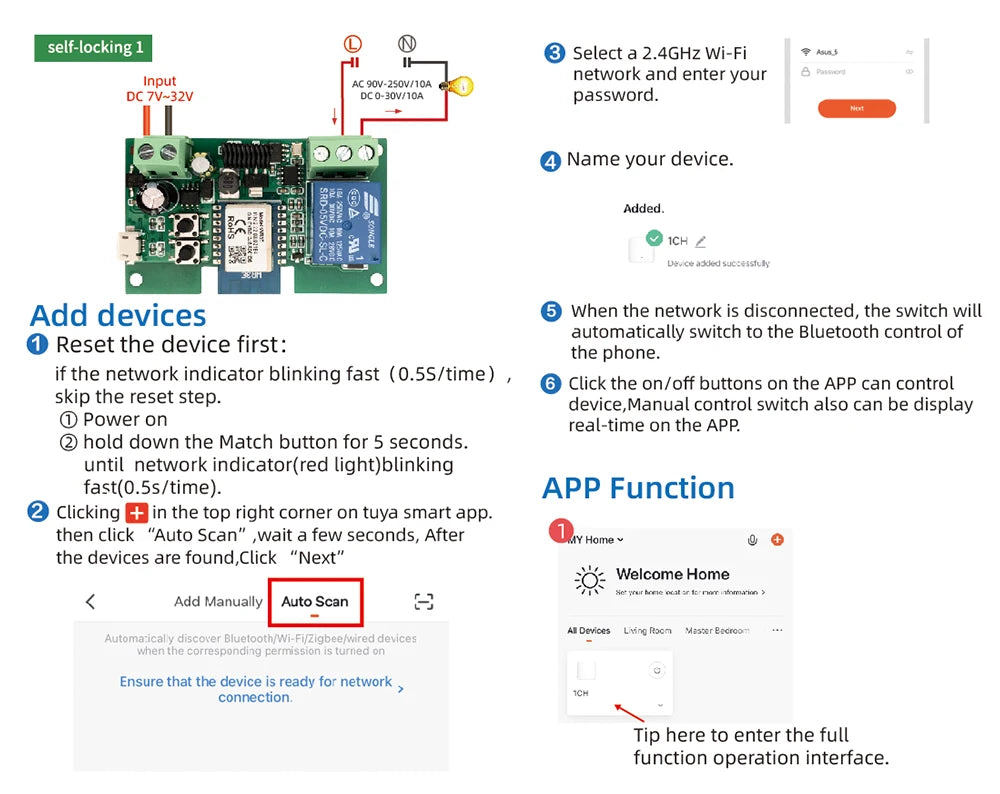 WiFi Switch Smart Tuya Garage Door Gate Opener Controller Work With Alexa Echo Google Home SmartLife APP Controller RF 433mhz