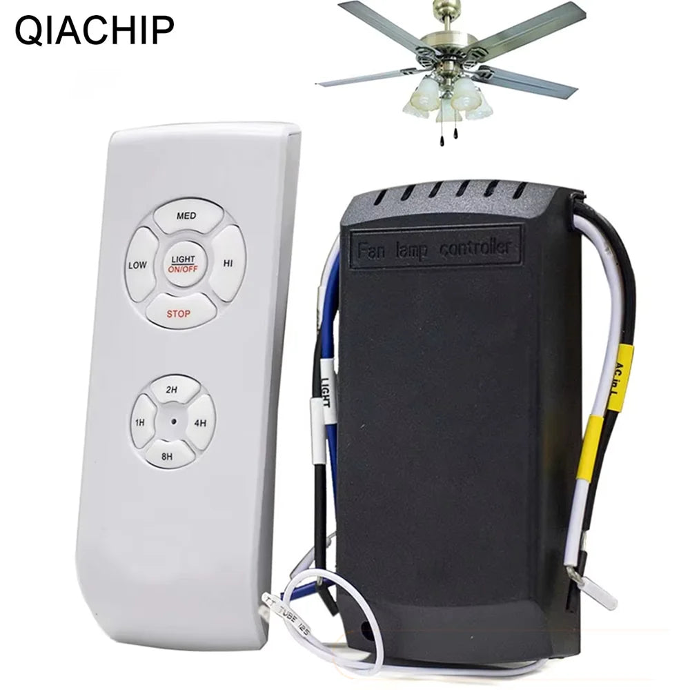 Ceiling Fan Light Remote Control Switch AC 110V 220 3 Speed Timing T4 5uF Wireless Remote Controls For Fan Lamp Light Diy Kit