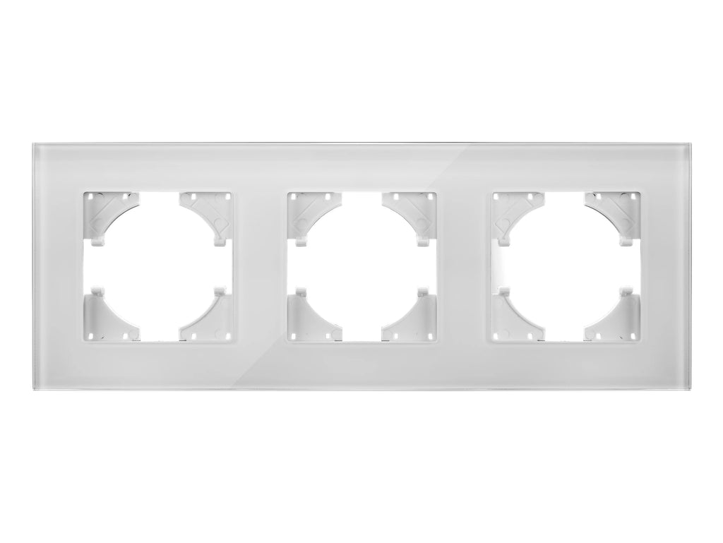 TUV Certified EU Standard Single Wall Socket with Double Power Plug USB Type-C Crystal Glass Panel 1Way Wall Switch 10A/16A 250V
