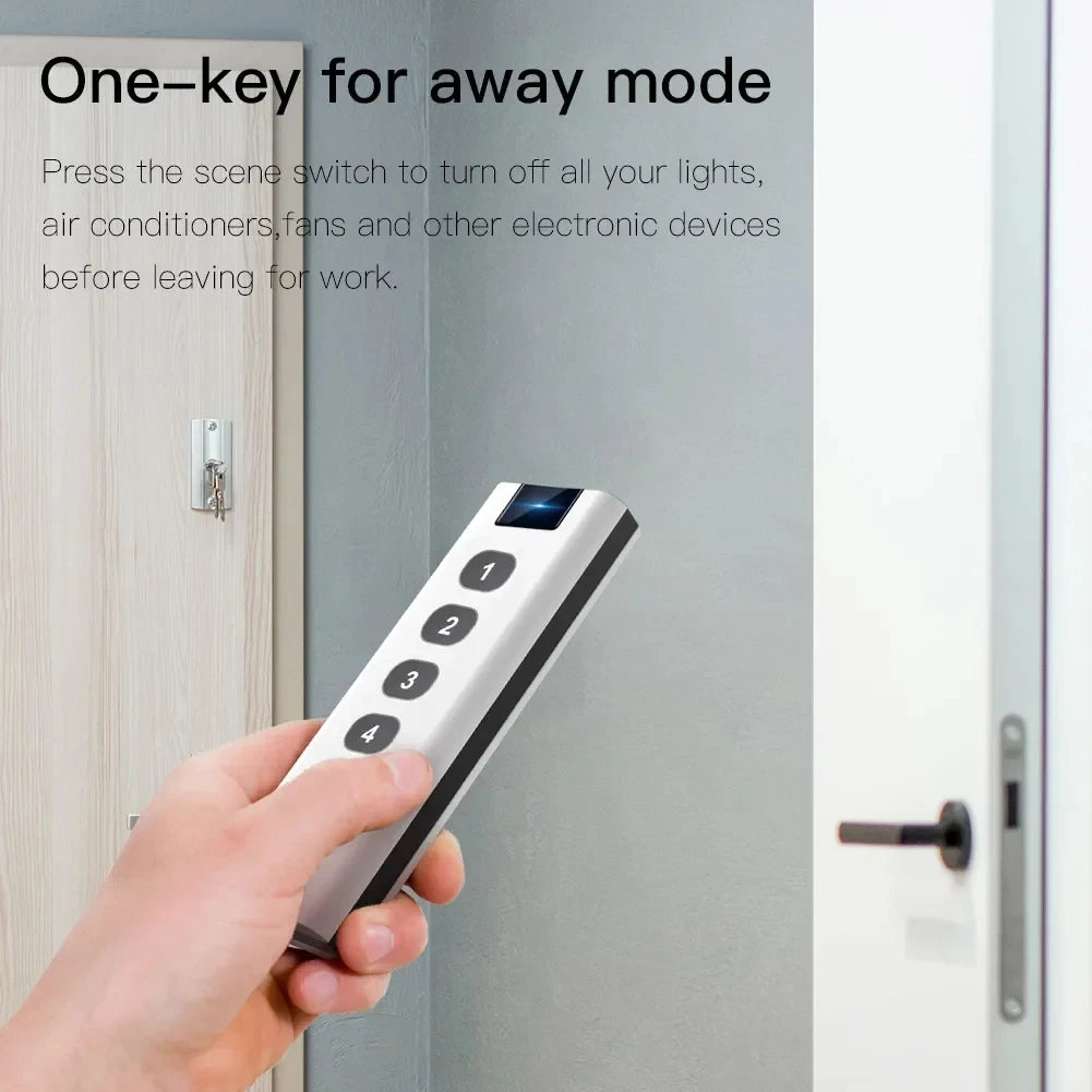 Tuya Smart Home ZigBee Remote Control 4-Channel Universal Scene Switch with 4 Buttons for Smart Life Devices