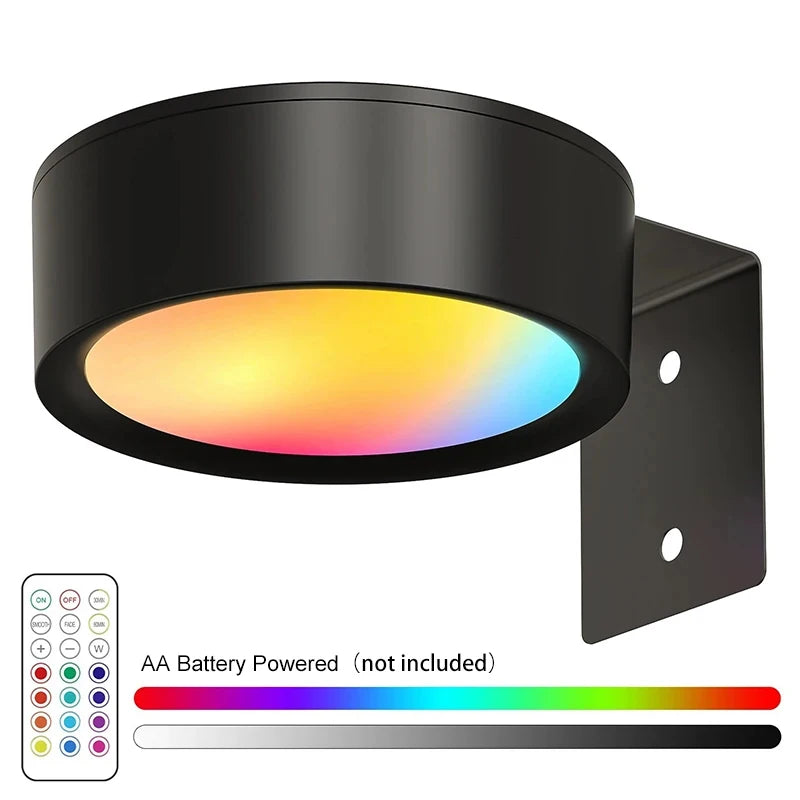 1/2PCS LED Wall Picture Light for Art Display Decor，Remote Control Painting Light with 13 Color Adjustable,AAA Battery Powered