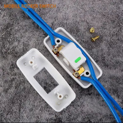 Boat Shape Switch Home Light Switches Classic White Inline On/Off Table Lamp Switches Wires Cable Switches Electrical Accessorie